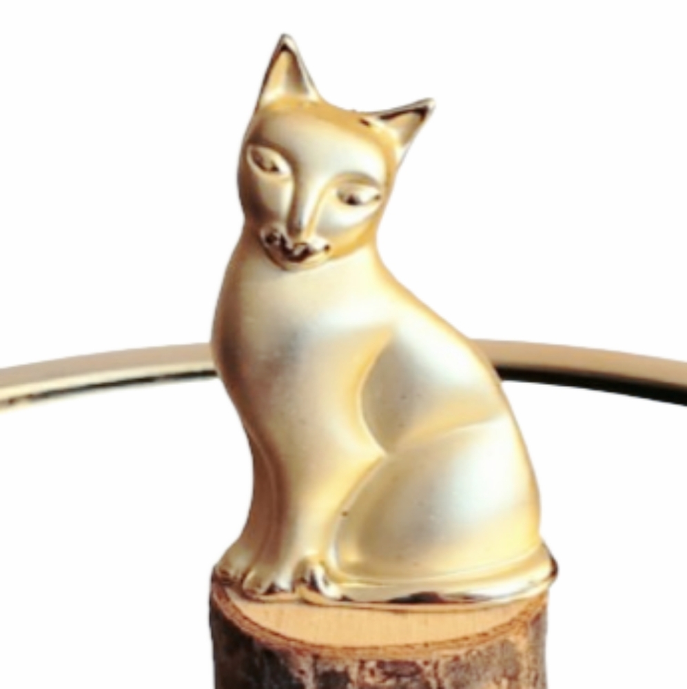 Gold Siamese Cat Brooch Pin Large 1.75 x 2.75